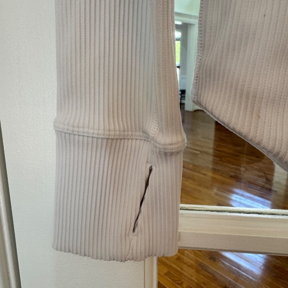 ATHLETA RIBBED SALUTATION JACKET, SIZE SMALL (S), WHITE - Picture 4 of 8